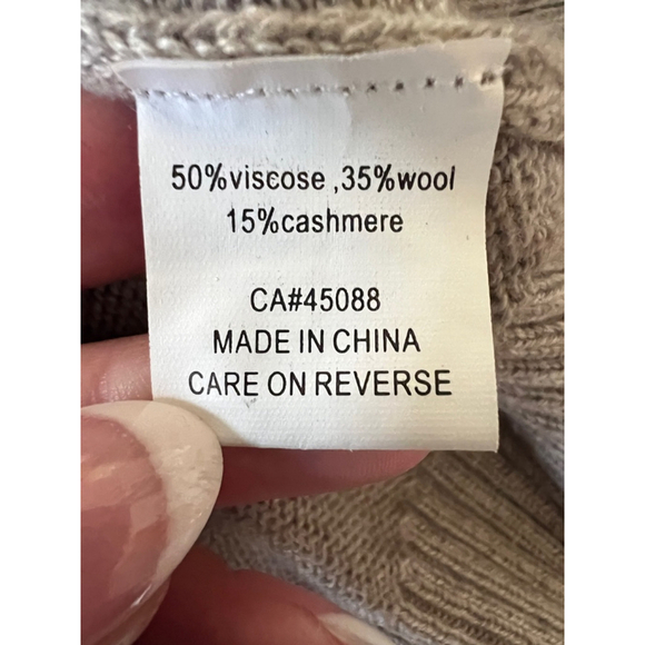 Women's Miss Lulo Beige Sweater Dress Size S Wool & cashmere Blend - Picture 4 of 6